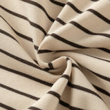 Dave&Bella Toddler Boys Brown Striped Bear Print Soft Comfortable Pant Suits