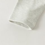 Dave&Bella Toddler Boys Light Grey Cute Bear Print Soft Cozy Cotton Long Sleeve T-shirts
