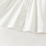 Dave&Bella Toddler Girls White Doll Collar Formal Comfortable Skirt Suits