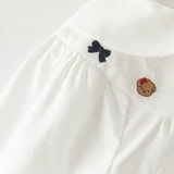 Dave&Bella Toddler Girls White Doll Collar Formal Comfortable Skirt Suits
