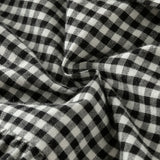Dave&Bella Toddler Girls Black White Plaid Doll Collar Cozy Cotton Dress