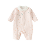 Dave&Bella Baby Girls Doll Collar Cherry Print Charming Cute Soft Comfortable Rompers