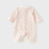 Dave&Bella Baby Girls Doll Collar Cherry Print Charming Cute Soft Comfortable Rompers