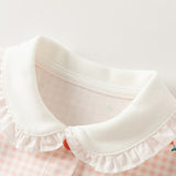 Dave&Bella Baby Girls Doll Collar Cherry Print Charming Cute Soft Comfortable Rompers
