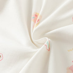 Dave&Bella Baby Girls Pink/Beige Print Cozy Cotton Skin-friendly Rompers