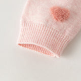 Dave&Bella Toddler Girls Pink Sweet Heart Print Soft Comfortable Cardigans