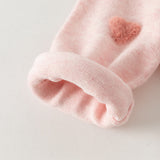 Dave&Bella Toddler Girls Pink Sweet Heart Print Soft Comfortable Cardigans