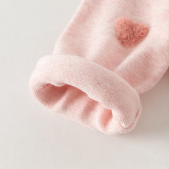 Dave&Bella Toddler Girls Pink Sweet Heart Print Soft Comfortable Cardigans
