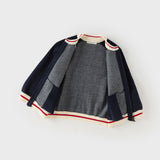 Dave&Bella Kids Boys Navy Classic Cotton Soft Long Sleeve Cardigans