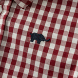 Dave&Bella Toddler Boys Red White Plaid Classic Soft Comfortable Cotton Shirts