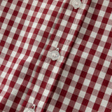 Dave&Bella Toddler Boys Red White Plaid Classic Soft Comfortable Cotton Shirts