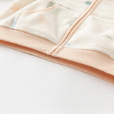 Dave&Bella Toddler Boys’ Fleece Jacket – Playful Print “Hug Jacket”