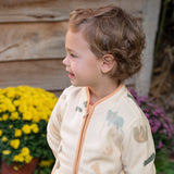 Dave&Bella Toddler Boys’ Fleece Jacket – Playful Print “Hug Jacket”
