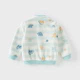 Dave&Bella Toddler Boys’ Fleece Jacket – Playful Print “Hug Jacket”