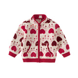 Dave&Bella Toddler Girls’ Fleece Jacket – Cute Print “Hug Jacket”