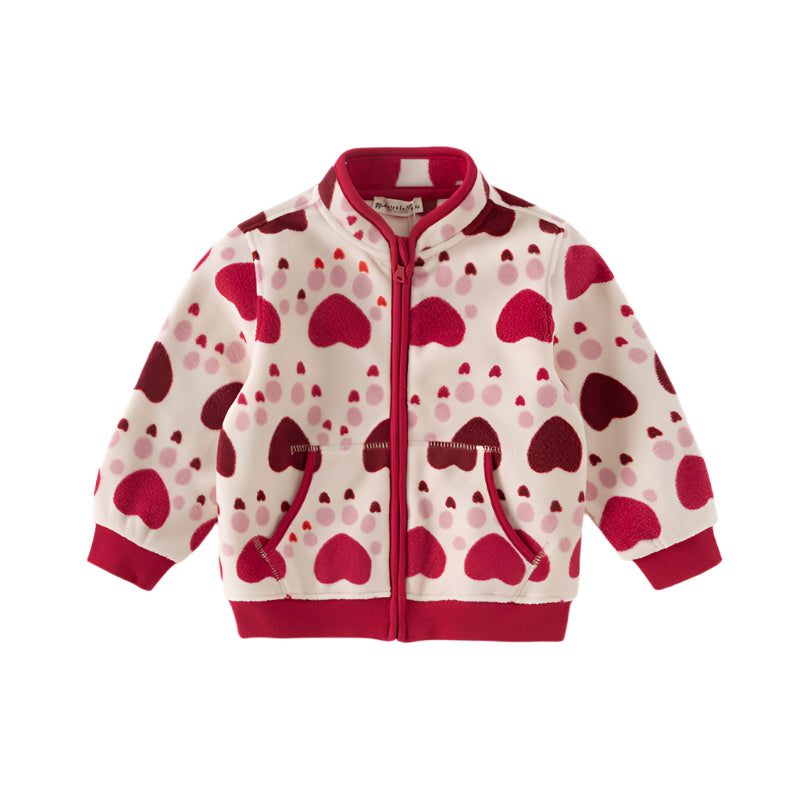 Dave&Bella Toddler Girls’ Fleece Jacket – Autumn 2025 New “Hug Jacket”