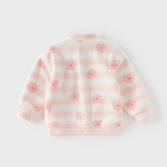 Dave&Bella Children Girls Spring Outerwear Cute Print Tops Pink