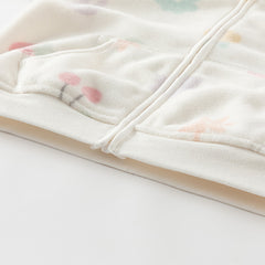 Dave&Bella Children Girls Spring Outerwear Cute Print Tops White