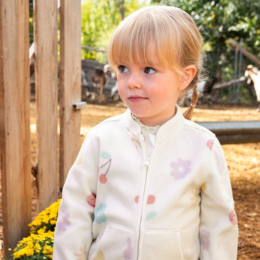 Dave&Bella Children Girls Spring Outerwear Cute Print Tops White