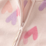 Dave&Bella Toddler Girls’ Fleece Jacket – Cute Print “Hug Jacket”
