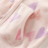 Dave&Bella Toddler Girls’ Fleece Jacket – Cute Print “Hug Jacket”