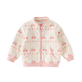Dave&Bella Toddler Girls Multi-color&print Turtle Soft Fleece Jackets