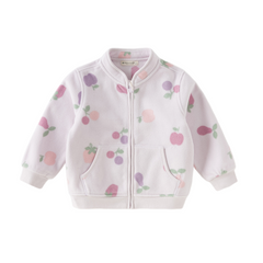 Dave&Bella Toddler Girls Multi-color&print Turtle Soft Fleece Jackets