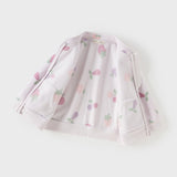 Dave&Bella Toddler Girls Multi-color&print Turtle Soft Fleece Jackets