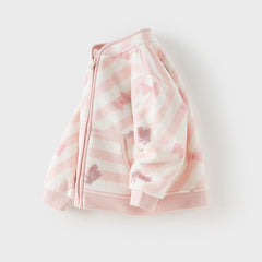 Dave&Bella Toddler Girls Multi-color&print Turtle Soft Fleece Jackets