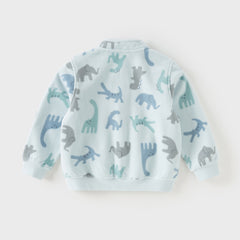 Dave&Bella Toddler Boys Cute Print Turtle Soft Fleece Jackets