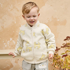 Dave&Bella Toddler Boys Cute Print Turtle Soft Fleece Jackets
