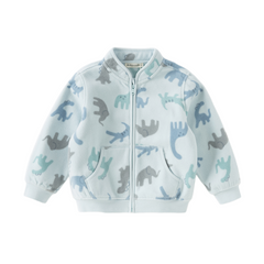 Dave&Bella Toddler Boys Cute Print Turtle Soft Fleece Jackets