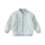 Dave&Bella Toddler Girls/Boys Stylish Wave Print Outwear Lightweight Fleece Jackets