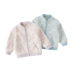 Dave&Bella Toddler Girls/Boys Stylish Wave Print Outwear Lightweight Fleece Jackets