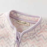 Dave&Bella Toddler Girls/Boys Stylish Wave Print Outwear Lightweight Fleece Jackets