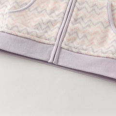 Dave&Bella Toddler Girls/Boys Stylish Wave Print Outwear Lightweight Fleece Jackets