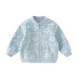 Dave&Bella Toddler Boys’ Fleece Jacket – Playful Print “Hug Jacket”