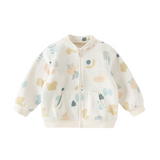 Dave&Bella Toddler Boys’ Fleece Jacket – Playful Print “Hug Jacket”