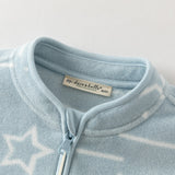 Dave&Bella Toddler Boys’ Fleece Jacket – Playful Print “Hug Jacket”