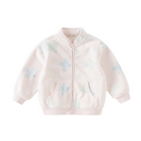 Dave&Bella Toddler Girls’ Fleece Jacket – Cute Print “Hug Jacket”