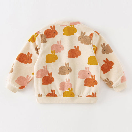 Dave&Bella Toddler Girls Fleece Jacket – Soft Versatile “Hug Jacket”