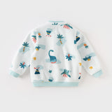 Dave&Bella Toddler Boys’ Fleece Jacket – Playful Print “Hug Jacket”