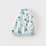 Dave&Bella Toddler Boys’ Fleece Jacket – Playful Print “Hug Jacket”