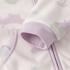 Dave&Bella Children Girls Spring Purple Fleece Casual Coat Tops