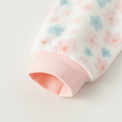 Dave&Bella Baby Girls Spring Fleece Floral Print Coat Tops