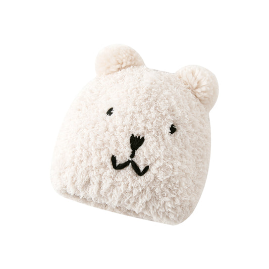 Dave&Bella Girls/Boys Soft Warm Cartoon Beige Pullover Winter Hats