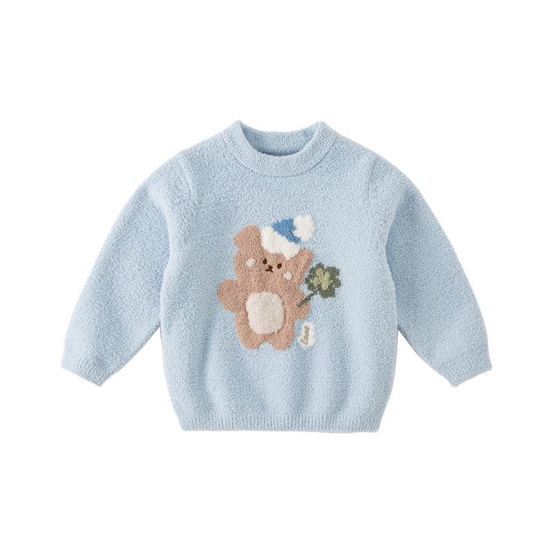 Dave&Bella Toddler Girls/Boys Soft Cute Animal Jacquard Chenille Sweater Tops