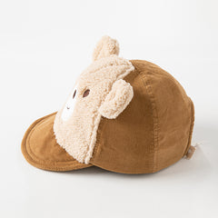 Dave&Bella Boys Winter Panda/Bear Style Plush Adjustable Dome Baseball Caps Hats