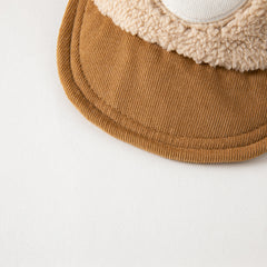 Dave&Bella Boys Winter Panda/Bear Style Plush Adjustable Dome Baseball Caps Hats