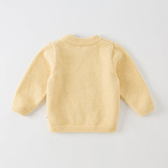Dave&Bella Toddler Girls/Boys Autumn Cartoon Print Playful Chenille Sweater Tops